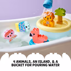 LEGO DUPLO Bath Time Fun: Floating Animal Island 10966 Bath Toy for Babies and Toddlers 1.5 Plus Years Old  Baby Bathtub Water Toys  Easy to Clean - Additional view 4