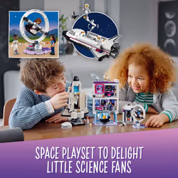 LEGO Friends Olivias Space Academy Shuttle Rocket 41713  NASA Space Shuttle Toy for Kids  Pretend Play Space Academy with Astronaut Mini Figures  Gift