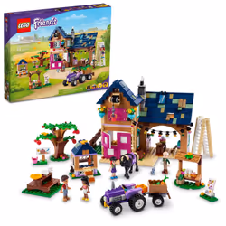 LEGO Friends Organic Farm House Set 41721 with Toy Horse Stable Tractor and Trailer Plus Animal Figures for Kids Girls an ...