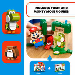 LEGO Super Mario Yoshi's Gift House Expansion Building Toy Set 71406 - Featuring Iconic Yoshi and Monty Mole Figures  Great Gift for Boys  G - Additional view 4