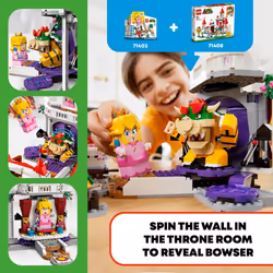 LEGO Super Mario Peachs Castle Expansion Set 71408  Buildable Game Toy  Gifts for Kids Aged 8 Plus with Time Block Plus Bowser and Toadette Figures  t