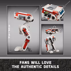 LEGO Star Wars BD-1 75335 Posable Droid Figure Model Building Kit  Room Decoration  Memorabilia Gift Idea for Teenagers from The Jedi: Survivor Video