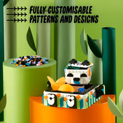 LEGO DOTS Cute Panda Tray 41959 Toy Crafts Set  DIY Jewelry Box  Desk Tidy or Storage Trays  Personalisable Animal Gift Idea for Kids Age 6 Plus