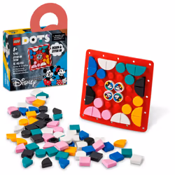 LEGO DOTS Disney Mickey and Minnie Mouse Stitch-On Patch 41963 DIY Toy Badge Making Kit to Decorate Clothes Backpacks and M ...