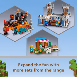 LEGO Minecraft The Nether Bastion Set  21185 Battle Action Toy with Mo
