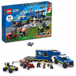 LEGO City Police Mobile Command Truck Toy with Prison Trailer Drone