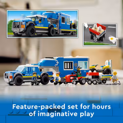 LEGO City Police Mobile Command Truck Toy with Prison Trailer  Drone