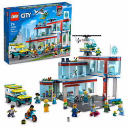 LEGO City Hospital Building Set 60330 with Toy Ambulance Rescue Helic