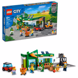 LEGO My City Grocery Store 60347 Building Toy Set for Girls Boys and