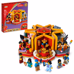 LEGO Lunar New Year Traditions 80108 Building Kit; Gift Toy for Kids Aged 8 and Up; Building Set Featuring 6 Festive Scenes a ...
