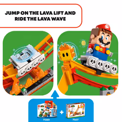 LEGO Super Mario Lava Wave Ride Expansion Set 71416  with Fire Bro and