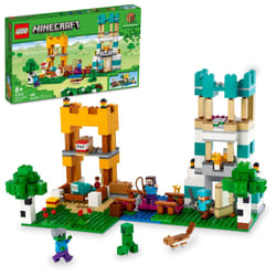 LEGO Minecraft The Crafting Box 4.0 21249 Building Toy Set  Custom-Build Playset Featuring Classic Bricks  Figures and Game Accessories  Model Guides
