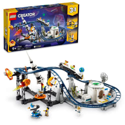 LEGO Creator 3 in 1 Space Roller Coaster  Rebuildable Amusement Park  Build as a Winding Roller Coaster or Drop Tower or Spinning Carousel  with 5 Min
