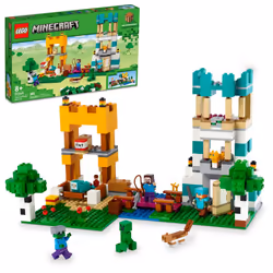 LEGO Minecraft The Crafting Box 4.0 21249 Building Toy Set  Custom-Build Playset Featuring Classic Bricks  Figures and Game A ...