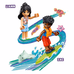 LEGO Friends Beach Buggy Fun 41725 Building Toy Set  Creative Fun for Toddlers Ages 4+  with 2 Mini-Dolls  Pet Dog and Dolphin Figures  a Beach Buggy - Additional view 4