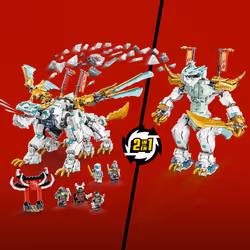 LEGO NINJAGO Zanes Ice Dragon Creature 71786  2in1 Dragon Toy to Actio - Additional view 2