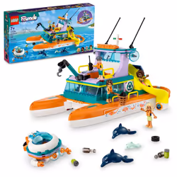 LEGO Friends Sea Rescue Boat 41734 Building Toy Set for Boys & Girls A