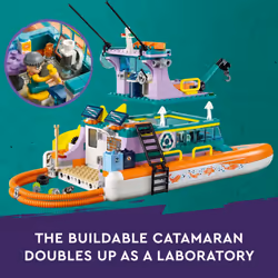 LEGO Friends Sea Rescue Boat 41734 Building Toy Set for Boys & Girls A