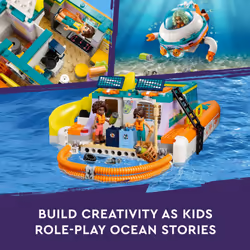 LEGO Friends Sea Rescue Boat 41734 Building Toy Set for Boys & Girls A