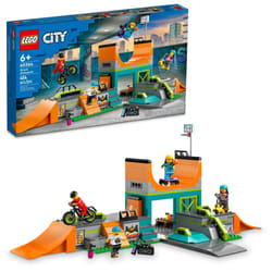 LEGO City Street Skate Park Building Toy Set  Includes a Skateboard  BMX Bike  Scooter and in-line Skates  Plus 4 Minifigures for Pretend Play  Fun Gi