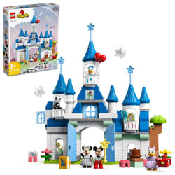 LEGO DUPLO Disney 3in1 Magic Castle Building Set for Family Play with 5 Disney Figures Including Mickey  Minnie  and Their Friends  Magical Disney 100