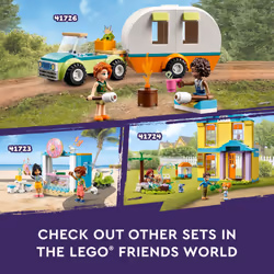 LEGO Friends Holiday Camping Trip 41726  Toy Caravan with Car  Toy Cam - Additional view 4