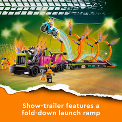 LEGO City Stuntz Stunt Truck & Ring of Fire Challenge 60357 with Flywheel-Powered Motorcycle Toy and Minifigures  Fun Gift for Kids Ages 6 Plus  2023