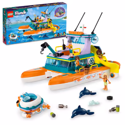LEGO Friends Sea Rescue Boat 41734 Building Toy Set for Boys & Girls A