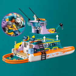 LEGO Friends Sea Rescue Boat 41734 Building Toy Set for Boys & Girls A
