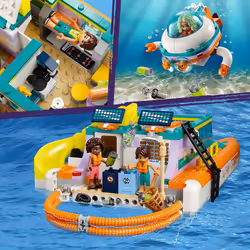 LEGO Friends Sea Rescue Boat 41734 Building Toy Set for Boys & Girls A - Additional view 4