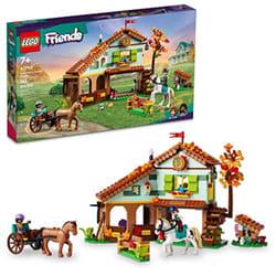 LEGO Friends Autumns Horse Stable Building Toys - Horse Toys for Girls & Boys  Ages 7+ - Includes 2 Minifigures  2 Horses  Carriage  & More - Gift Ide