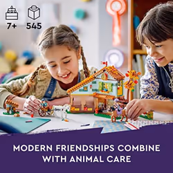 LEGO Friends Autumns Horse Stable Building Toys - Horse Toys for Girls & Boys  Ages 7+ - Includes 2 Minifigures  2 Horses  Carriage  & More - Gift Ide