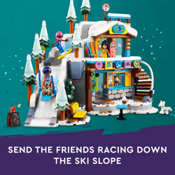 LEGO Friends Holiday Ski Slope and Caf? 41756 Building Toy Set  Creative Fun for Ages 9+ with 3 Mini-Dolls and Lots of Accessories  A Gift for Kids Wh