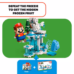 LEGO Super Mario Fliprus Snow Adventure Expansion Set 71417  Toy for Kids to Combine with Starter Course  with Freezie and Baby