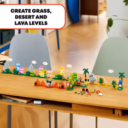 LEGO Super Mario Creativity Toolbox Maker Set 71418  Create Your Own Levels with Figures  Grass  Desert and Lava Builds  Starter Course Expansion  Toy