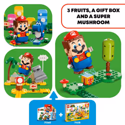 LEGO Super Mario Creativity Toolbox Maker Set 71418  Create Your Own Levels with Figures  Grass  Desert and Lava Builds  Starter Course Expansion  Toy - Additional view 4