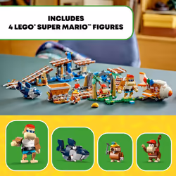 LEGO Super Mario Diddy Kong's Mine Cart Ride Expansion Set 71425  Collectible Building Toy with Brick Built Funky Kong Figure  Super Mario Gift Set fo