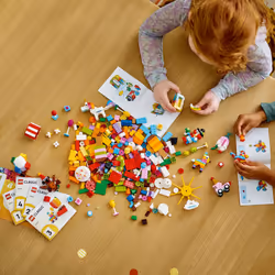 LEGO Classic Creative Party Box Bricks Set 11029  Family Games to Play Together  Includes 12 Mini-Build Toys: Teddy Bear  Clown  Unicorn  Fun for All