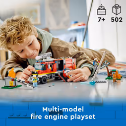 LEGO City Fire Command Unit 60374  Rescue Fire Engine Toy Set  Ultramo