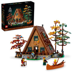 LEGO Ideas A-Frame Cabin 21338 Collectible Display Set  Buildable Model Kit for Adults  Gift for Nature and Architecture Lovers  Includes 4 Customizab