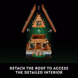 LEGO Ideas A-Frame Cabin 21338 Collectible Display Set  Buildable Model Kit for Adults  Gift for Nature and Architecture Lovers  Includes 4 Customizab