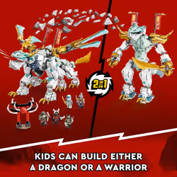 LEGO NINJAGO Zanes Ice Dragon Creature 71786  2in1 Dragon Toy to Actio
