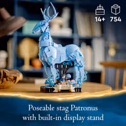 Lego Harry Potter Expecto Patronum 76414 Collectible 2-in-1 Building Set; Birthday Gift Idea for Teens or Fans Aged 14 and Up; Build and Display Patro