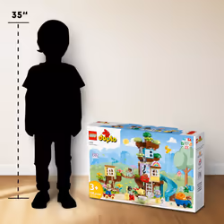 LEGO DUPLO 3in1 Tree House 10993 Creative Building Toy for Toddlers  Includes 8 Figures for Teaching Social Skills  Playing Together and Group Play  G