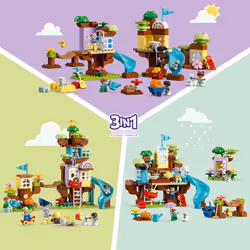 LEGO DUPLO 3in1 Tree House 10993 Creative Building Toy for Toddlers  Includes 8 Figures for Teaching Social Skills  Playing Together and Group Play  G