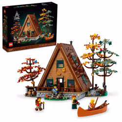 LEGO Ideas A-Frame Cabin 21338 Collectible Display Set  Buildable Model Kit for Adults  Gift for Nature and Architecture Love ...