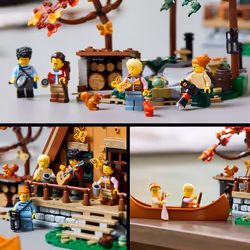 LEGO Ideas A-Frame Cabin 21338 Collectible Display Set  Buildable Model Kit for Adults  Gift for Nature and Architecture Lovers  Includes 4 Customizab