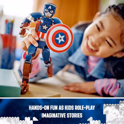 LEGO Marvel Captain America Construction Figure 76258 Buildable Marvel Action Figure  Posable Marvel Collectible with Attachable Shield for - Additional view 4