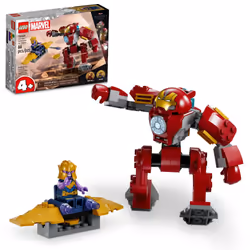 LEGO Marvel Iron Man Hulkbuster vs. Thanos 76263 Building Toy Set with Thanos and Iron Man Figures Hulkbuster Toy with Posab ...
