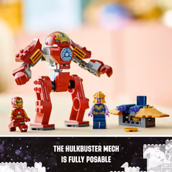 LEGO Marvel Iron Man Hulkbuster vs. Thanos 76263 Building Toy Set with Thanos and Iron Man Figures  Hulkbuster Toy with Posable Mech for Super Hero Ba - Additional view 4